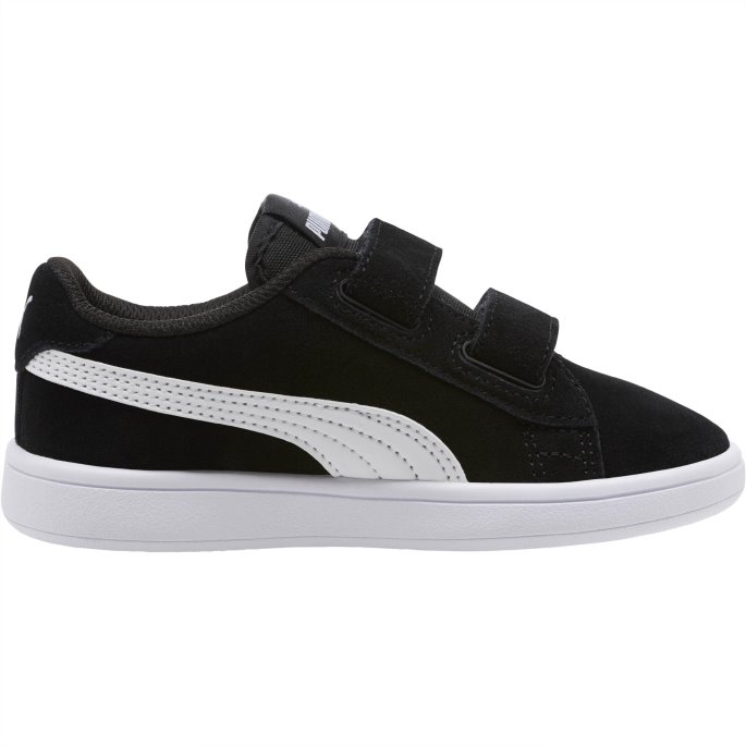 Smash V2 Semsket Barnesko Puma På Tilbud Svart-hvit