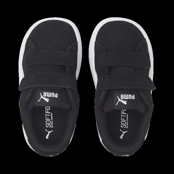 Svart-hvit Smash V2 Semsket Tennissko Til Babyer Puma På Tilbud