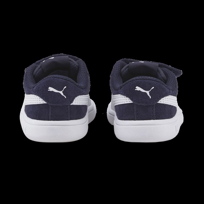 Puma På Tilbud Smash V2 Semsket Tennissko Til Babyer Peacoat-hvit