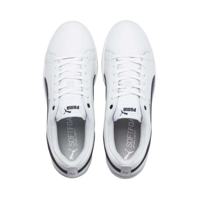 Puma På Tilbud Smash V2 Skinnsko For Dame Hvit-svart