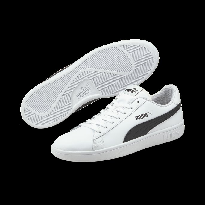 Puma På Tilbud Smash V2 Joggesko Hvit-svart