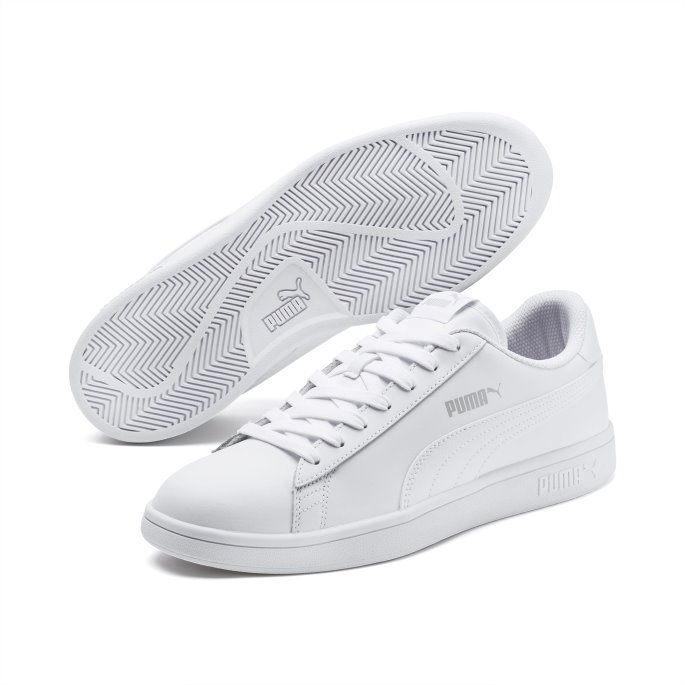 Hvit-hvit Smash V2 Trenere Puma På Salg