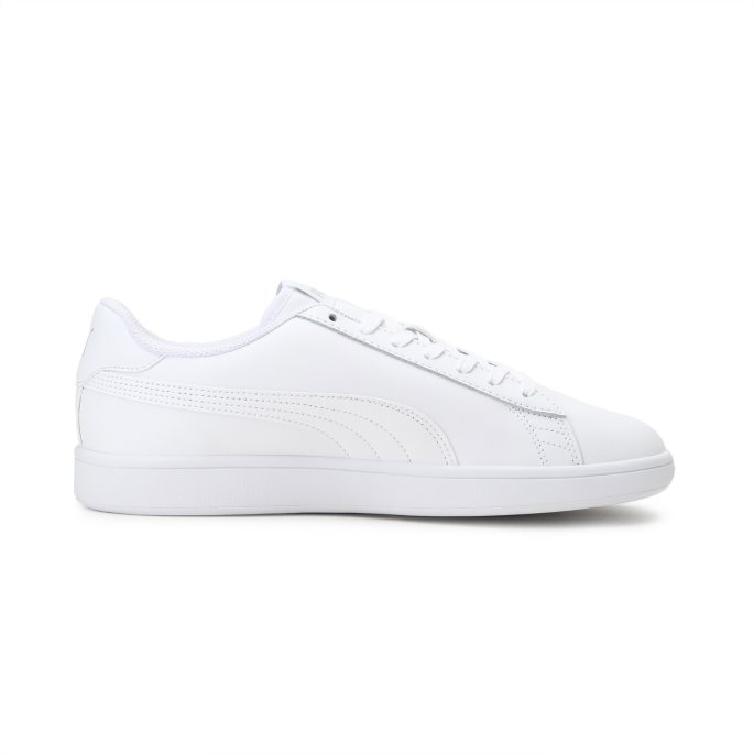 Puma På Tilbud Hvit-hvit Smash V2 Trenere
