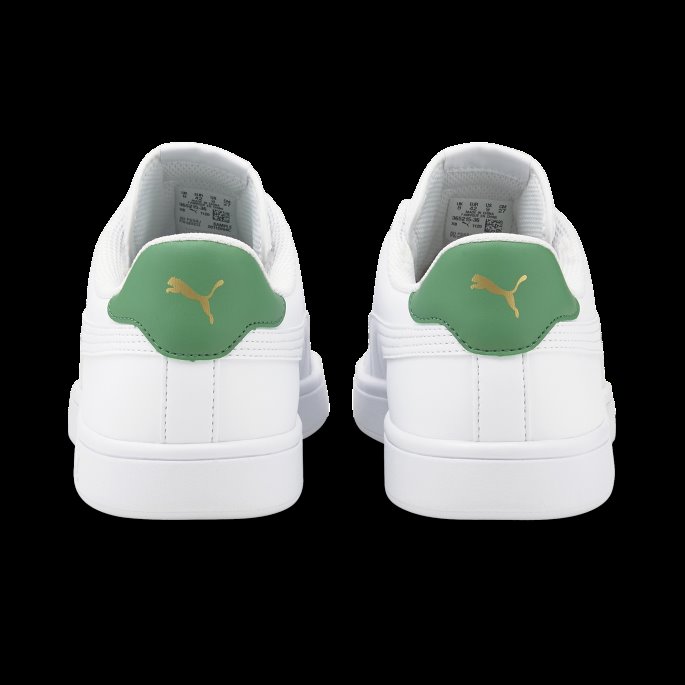 Puma På Tilbud Hvit-hvit-amazon Grønn-gull Smash V2-sko