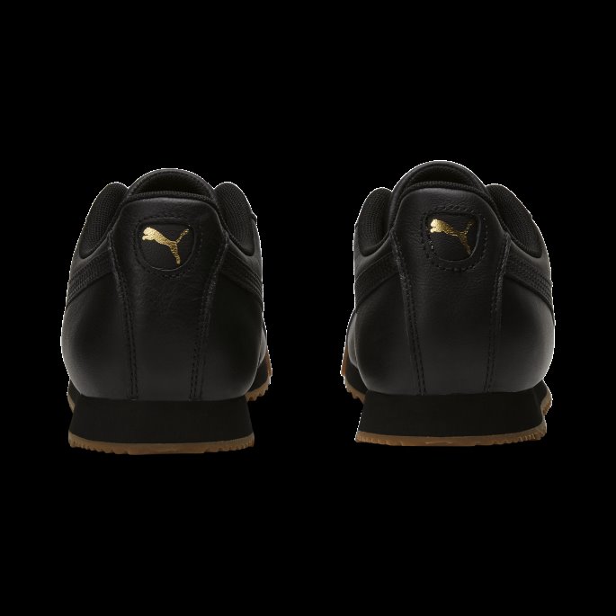 Roma Classic Gum Menns Joggesko Black-team Gold Puma På Salg