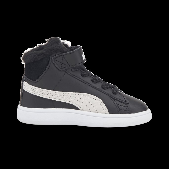Puma På Tilbud Svart-hvit Smash V2 Mid Fur V Babysko