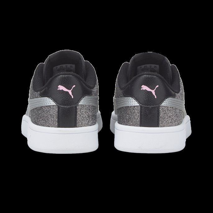 Smash V2 Glitz Glam Ungdomssko Sort-sølv-prisme Rosa Puma På Tilbud
