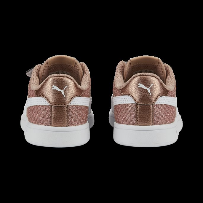 Puma På Tilbud Smash V2 Glitz Glam Joggesko Barn Rosa Gull-hvit