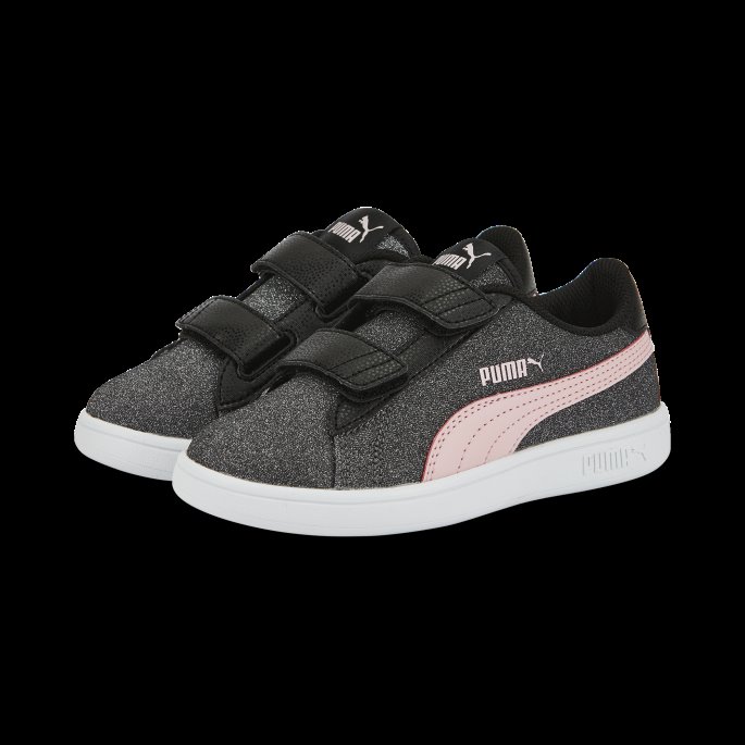 Puma På Tilbud Smash V2 Glitz Glam Joggesko Barn Svart-mandelblomst