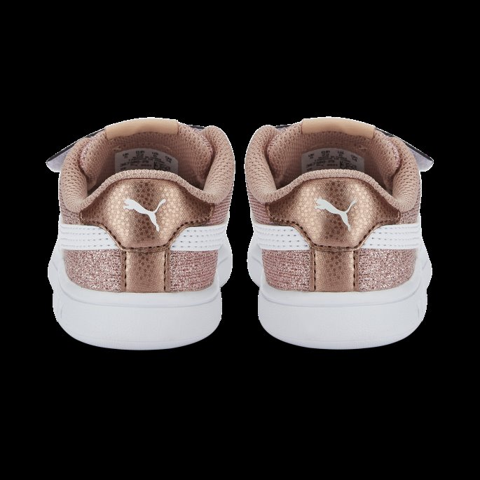 Rosa Gull-hvit Smash V2 Glitz Glam V Småbarnssko Puma På Tilbud