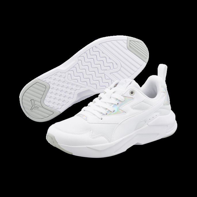Puma På Tilbud X-ray Lite Metallic Joggesko For Kvinner Hvit-sølv