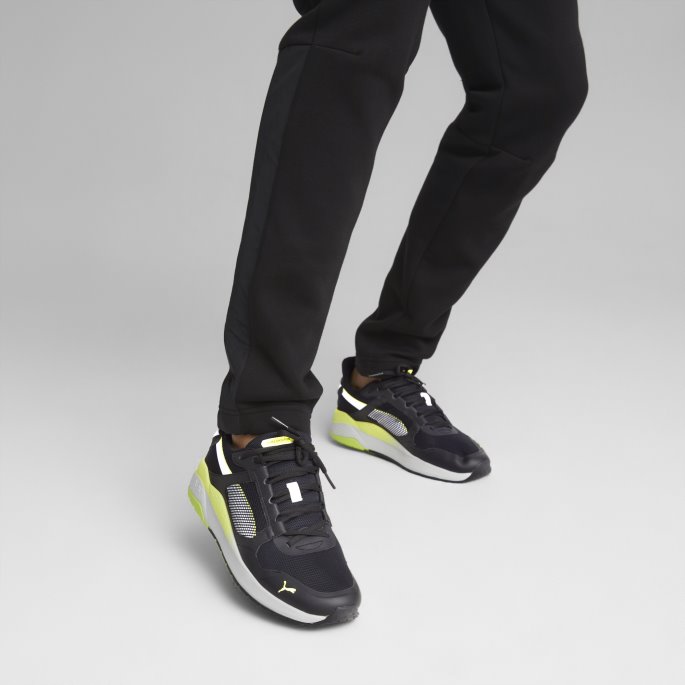 Anzarun Grid Joggesko Svart-hvit-lime Squeeze Puma På Tilbud