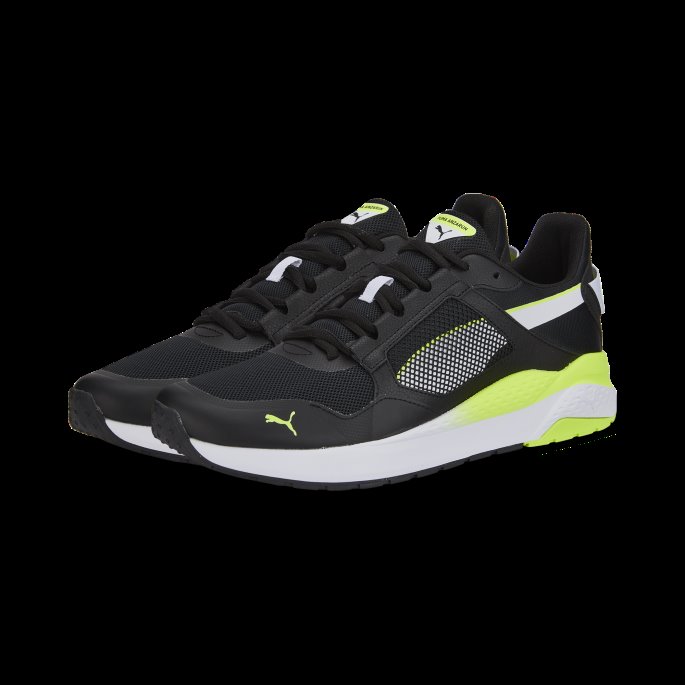 Anzarun Grid Joggesko Svart-hvit-lime Squeeze Puma På Tilbud