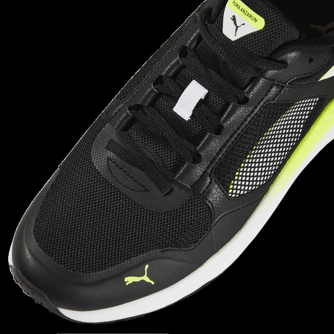 Anzarun Grid Joggesko Svart-hvit-lime Squeeze Puma På Tilbud