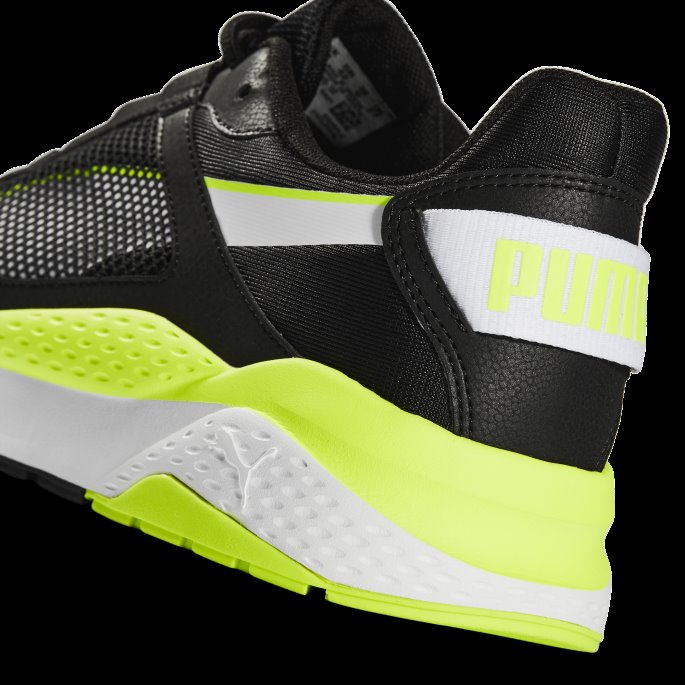 Anzarun Grid Joggesko Svart-hvit-lime Squeeze Puma På Tilbud