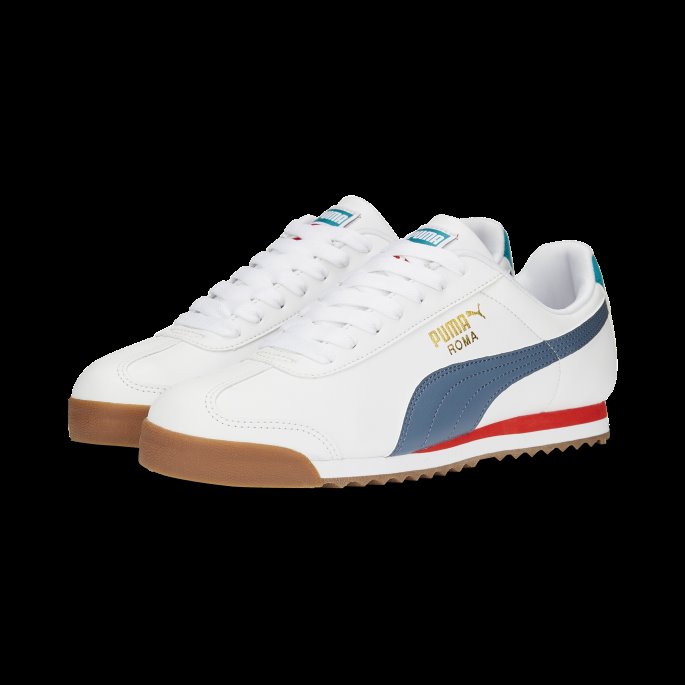 Roma Basic+ Sneakers White-night Sky-gum Puma På Tilbud