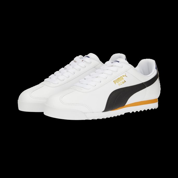 Roma Basic+ Joggesko Puma På Tilbud Hvit-svart-oransje Murstein
