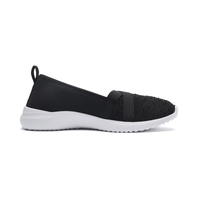 Adelina Slip-on Damesko Sort-sølv Puma På Tilbud