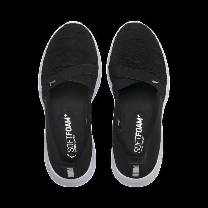 Adelina Slip-on Damesko Sort-sølv Puma På Tilbud