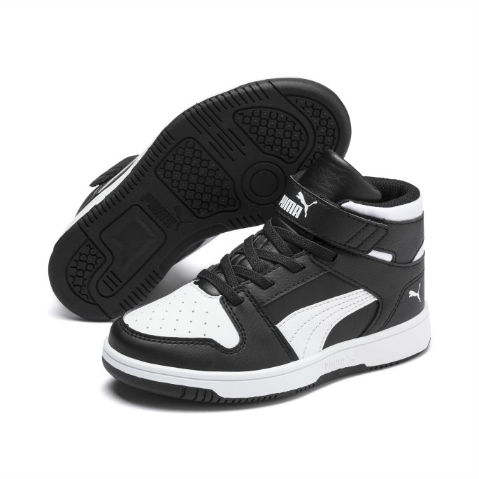 Puma På Tilbud Rebound Layup Små Barnesko Svart-hvite