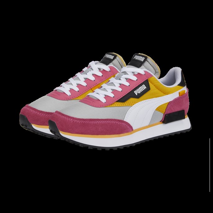 Grå Fiolett-solnedgang Rosa Future Rider Play On Joggesko Puma På Tilbud