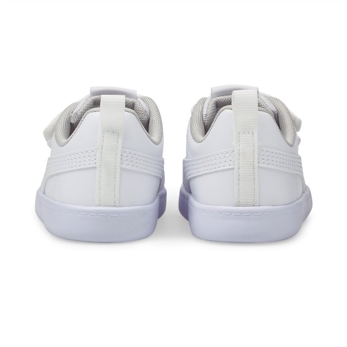 Puma På Tilbud Hvit-grå Fiolett Courtflex V2 Babysko