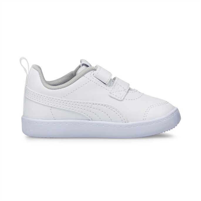 Puma På Tilbud Hvit-grå Fiolett Courtflex V2 Babysko