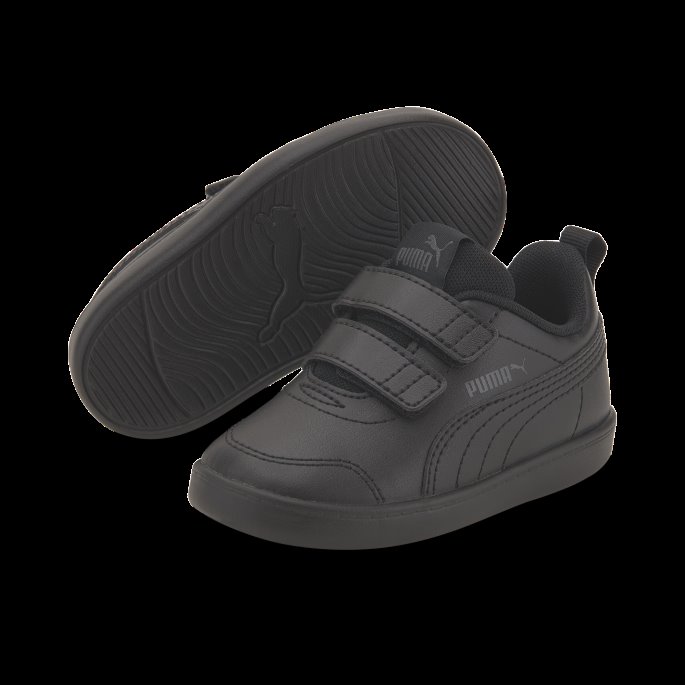 Black-dark Shadow Puma På Tilbud Courtflex V2 Babysko