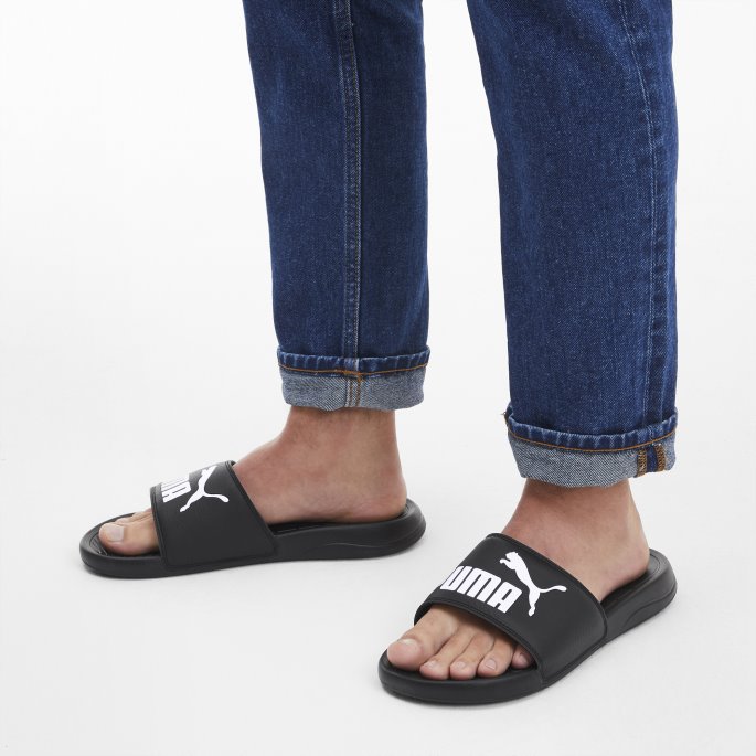 Sort-svart-hvit Puma På Tilbud Popcat 20 Sandaler