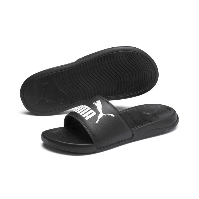 Sort-svart-hvit Puma På Tilbud Popcat 20 Sandaler