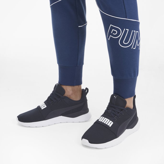 Peacoat-hvit Puma På Salg Anzarun Lite Dristige Sko