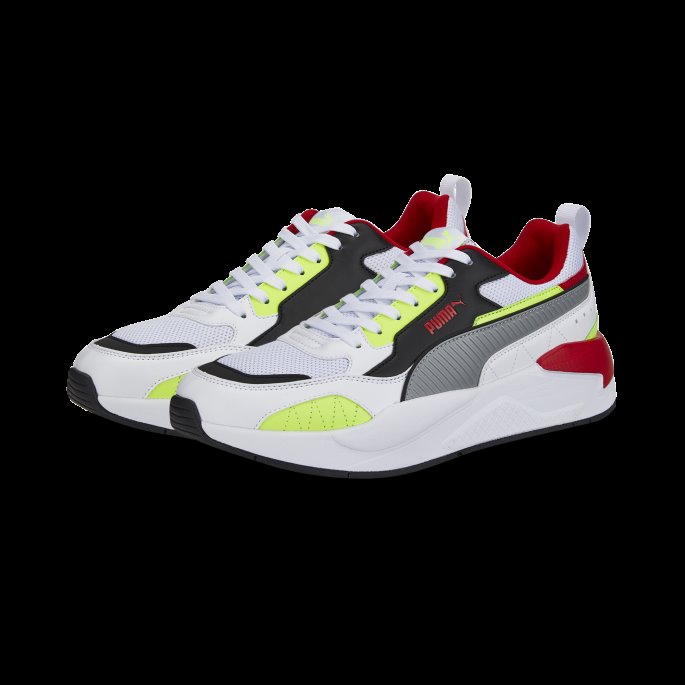 Puma På Tilbud Røntgen 2 Firkantede Sneakers Hvit-steinbrudd-lime-press-rød