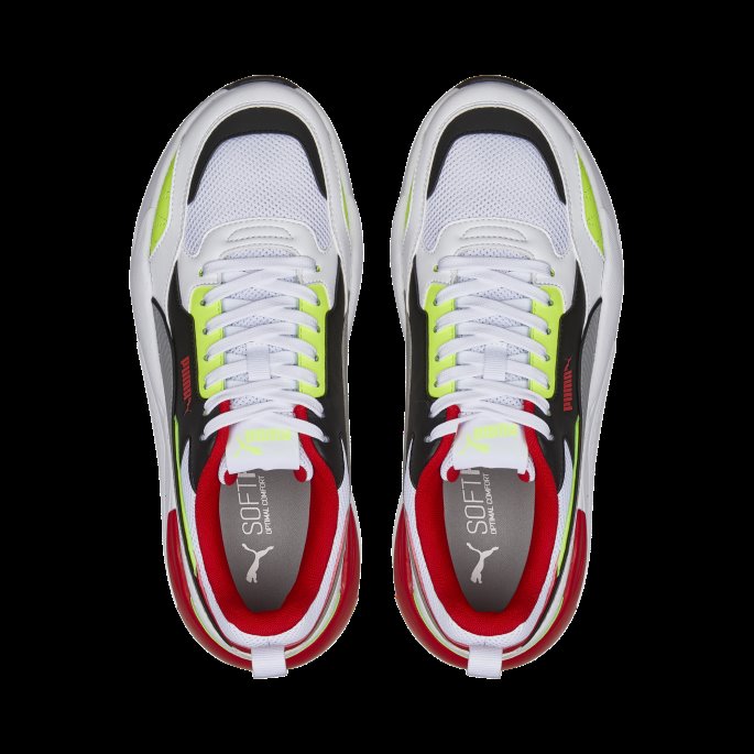Puma På Tilbud Røntgen 2 Firkantede Sneakers Hvit-steinbrudd-lime-press-rød