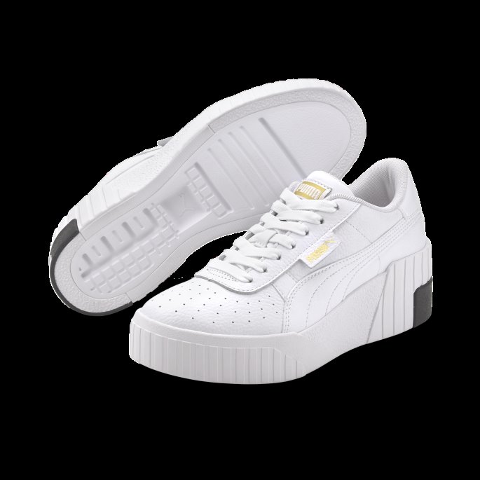 Cali Wedge Dame Joggesko Hvit-svart Puma På Salg