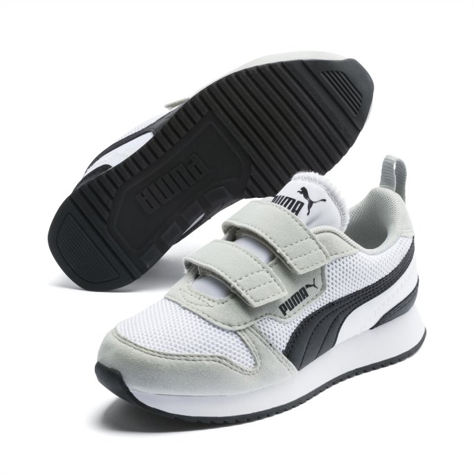 Hvit-grå Fiolett-svart R78 Barnesko Puma På Tilbud