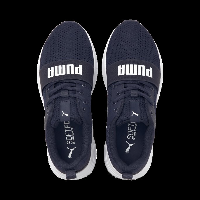 Puma På Salg Kablet Løp Ungdomstrenere Peacoat-hvit-hvit