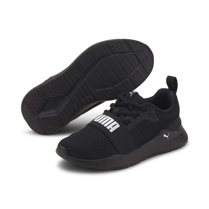 Wired Run Barnesko Puma På Tilbud Svart-hvit