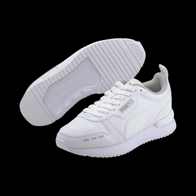 Puma På Tilbud Hvit-hvit-grå Fiolett R78 Ungdomssko