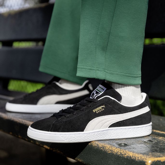 Semsket Klassiske Xxi Joggesko Svart-hvit Puma På Salg