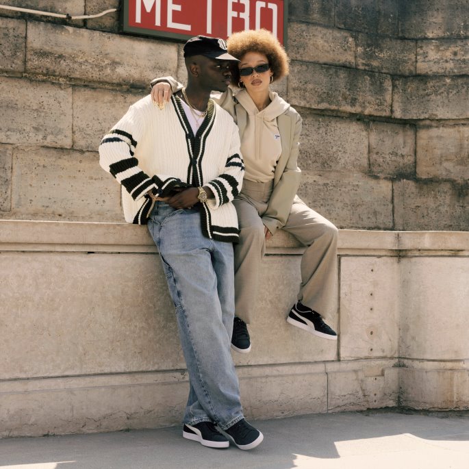 Puma På Tilbud Peacoat-hvit Semsket Klassiske Xxi Sneakers