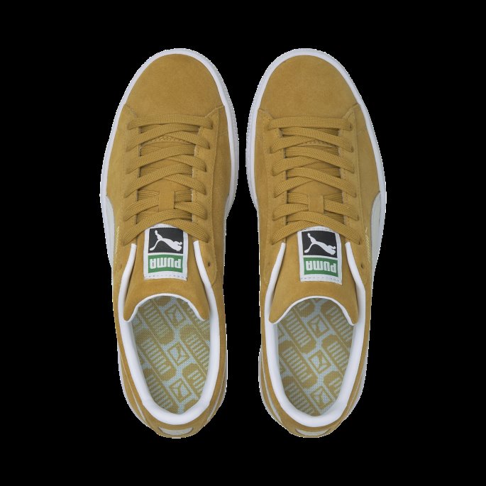 Honning Sennep-hvit Puma På Tilbud Semsket Skinn Klassiske Xxi Sneakers