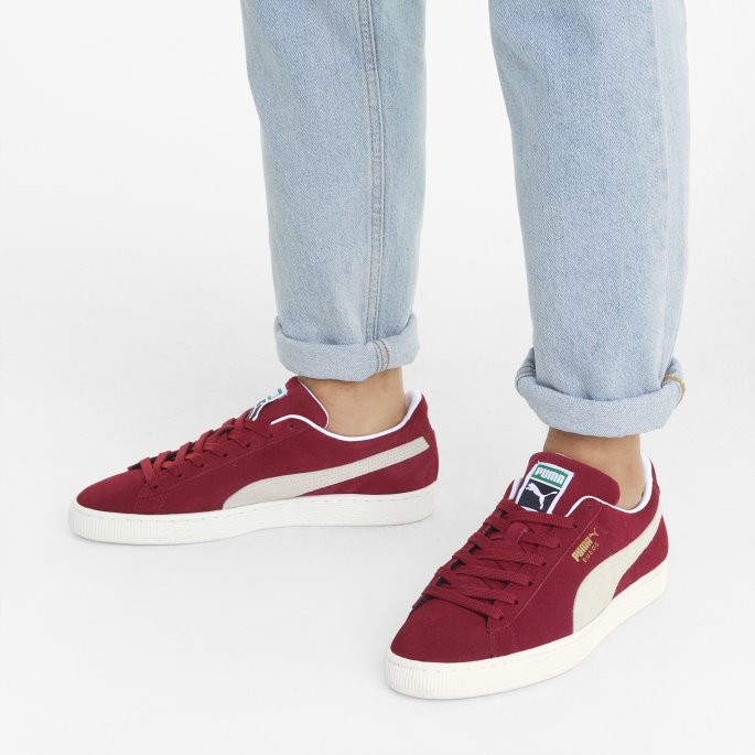 Cabernet-hvit Semsket Klassiske Xxi Joggesko Puma På Tilbud