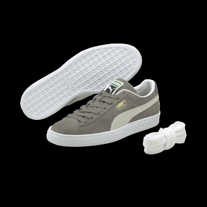 Stål Grå-hvit Semsket Klassiske Xxi Joggesko Puma På Tilbud