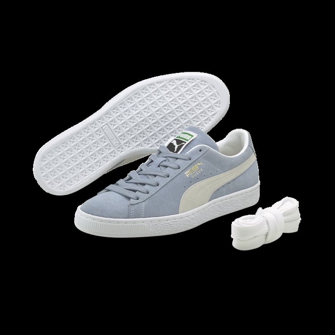 Forever Blå-hvit Puma På Salg Semsket Skinn Klassiske Xxi Menns Joggesko