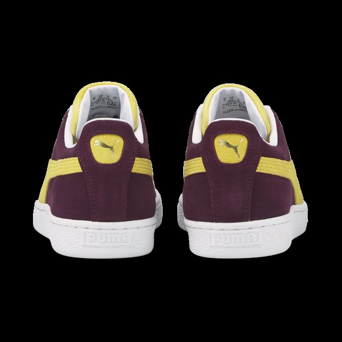 Puma På Tilbud Drue Vin-løvetann-hvit Semsket Skinn Klassiske Xxi Sneakers