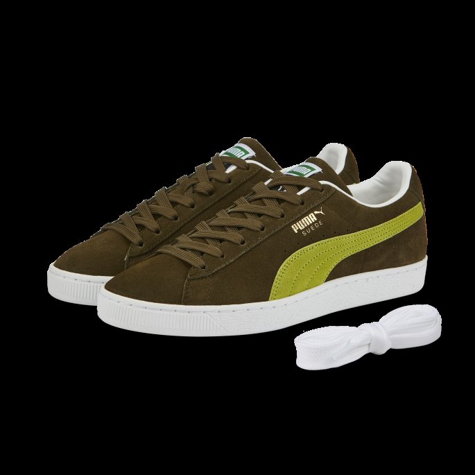 Puma På Salg Dyp Oliven-tert Eple-hvit Semsket Skinn Klassiske Xxi Menns Joggesko