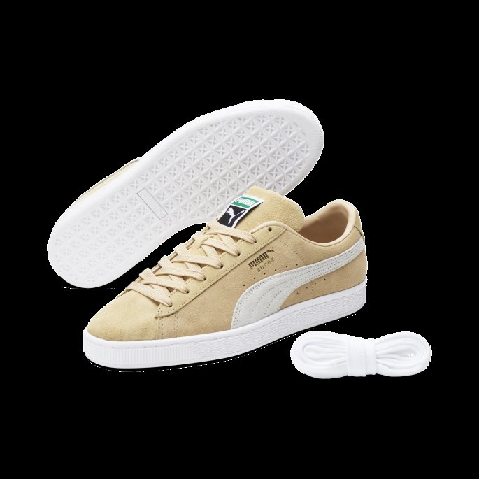 Puma På Tilbud Lys Sand-hvit Semsket Skinn Klassiske Xxi Menns Joggesko