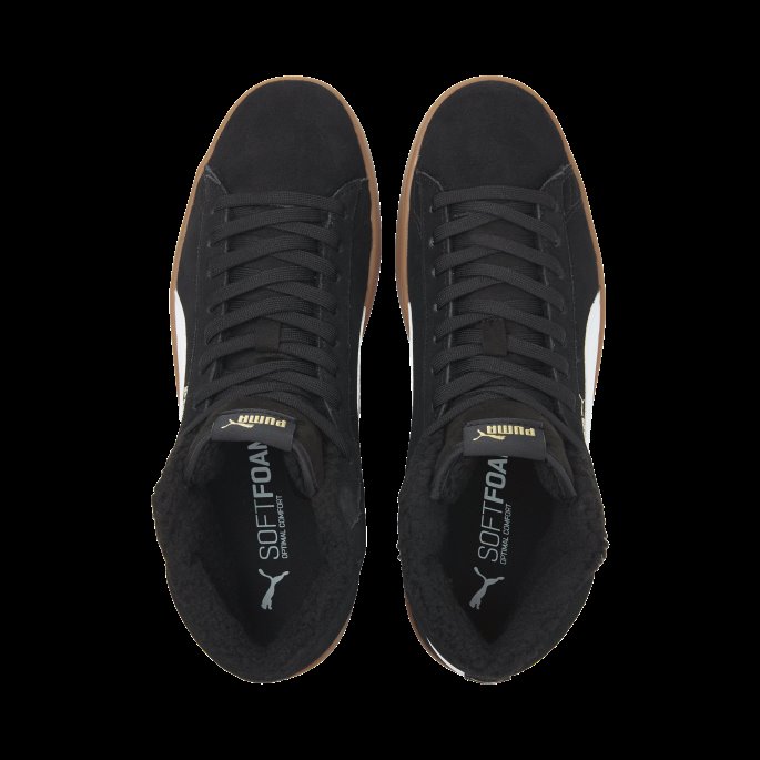 Puma På Tilbud Smash V2 Mid Winter Trainers Black-white-gum