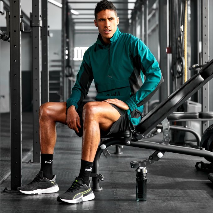 Pwrframe Treningssko For Menn Black-castlerock-lime Squeeze Puma På Tilbud