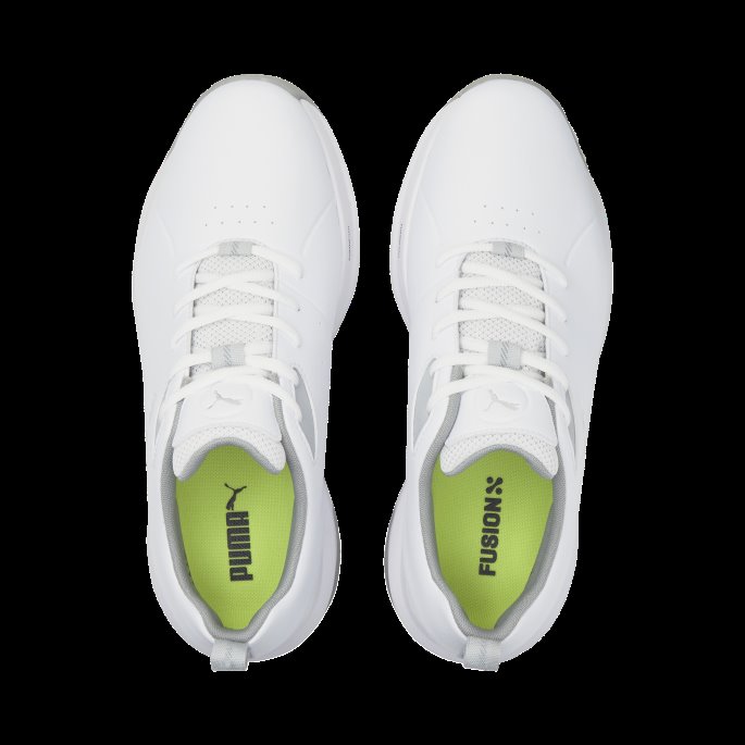 Hvit-sølv-high Rise Fusion Fx Tech Herre Golfsko Puma På Salg